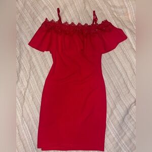 Red cocktail dress
